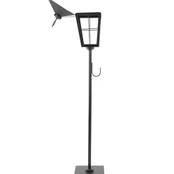 Online Kirklands Home Matte Lantern Post with Wreath Holder Black