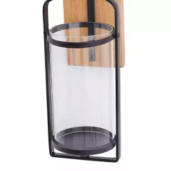 Best Kirklands Home Matte Poplar Wood Sconce Black