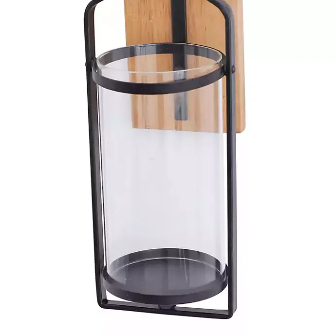 Best Kirklands Home Matte Poplar Wood Sconce Black