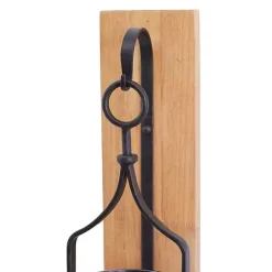 Best Kirklands Home Matte Poplar Wood Sconce Black