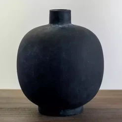 Hot Kirklands Home Matte Round Vase Black