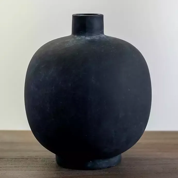 Hot Kirklands Home Matte Round Vase Black