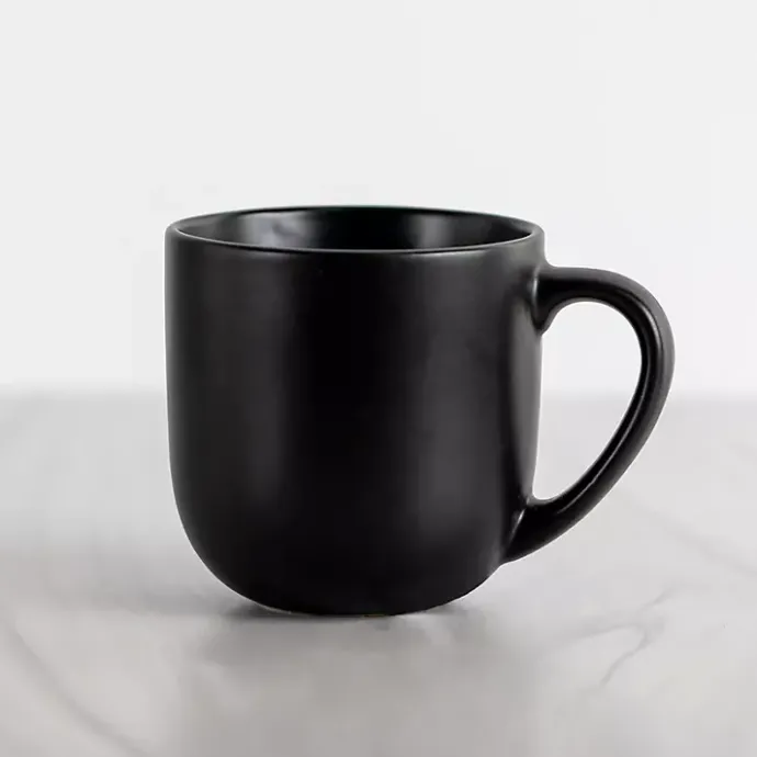 New Kirklands Home Matte Simple Things Mug Black