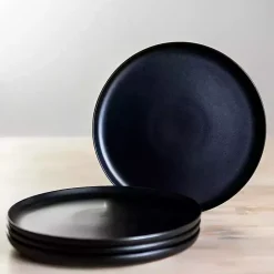 Sale Kirklands Home Matte Simple Things Salad Plates, Set of 4 Black