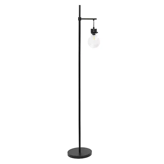 Online Kirklands Home Matte Black Stephen Floor Lamp Clear