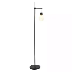 Online Kirklands Home Matte Black Stephen Floor Lamp Clear