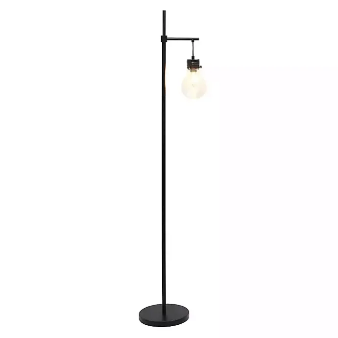 Online Kirklands Home Matte Black Stephen Floor Lamp Clear