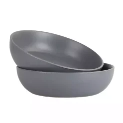 Outlet Kirklands Home Matte Charcoal Serving Bowls, Set of 2 Gray