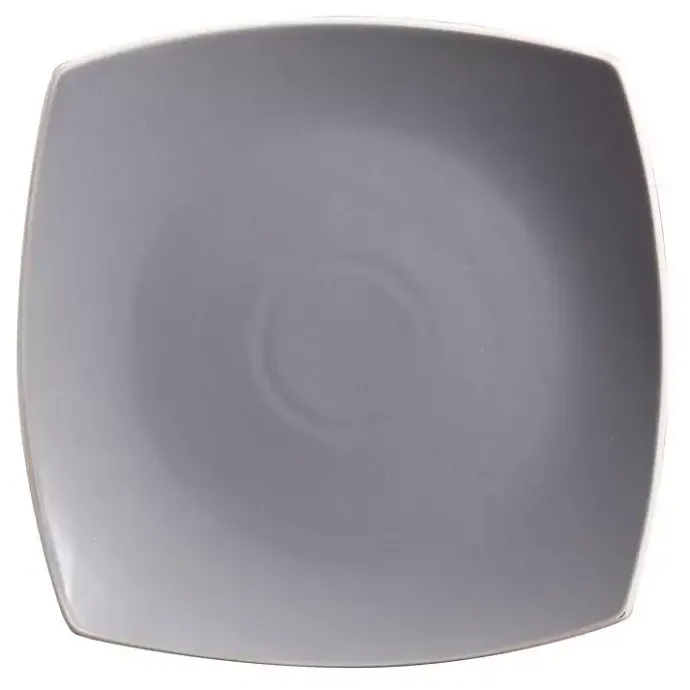 Hot Kirklands Home Matte Gray and Black 16-pc. Dinnerware Set