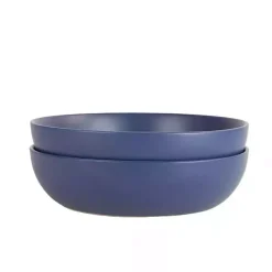 Hot Kirklands Home Matte Midnight Serving Bowls, Set of 2 Blue