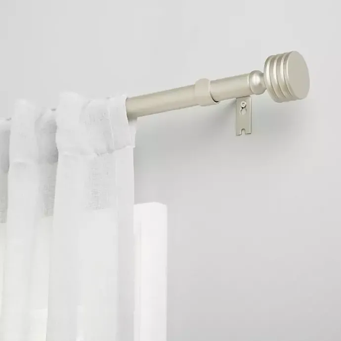 Hot Kirklands Home Matte Nickel Stacked Cylinder Curtain Rod, 120 in.