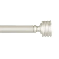 Hot Kirklands Home Matte Nickel Stacked Cylinder Curtain Rod, 120 in.