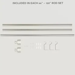 Hot Kirklands Home Matte Nickel Stacked Cylinder Curtain Rod, 120 in.