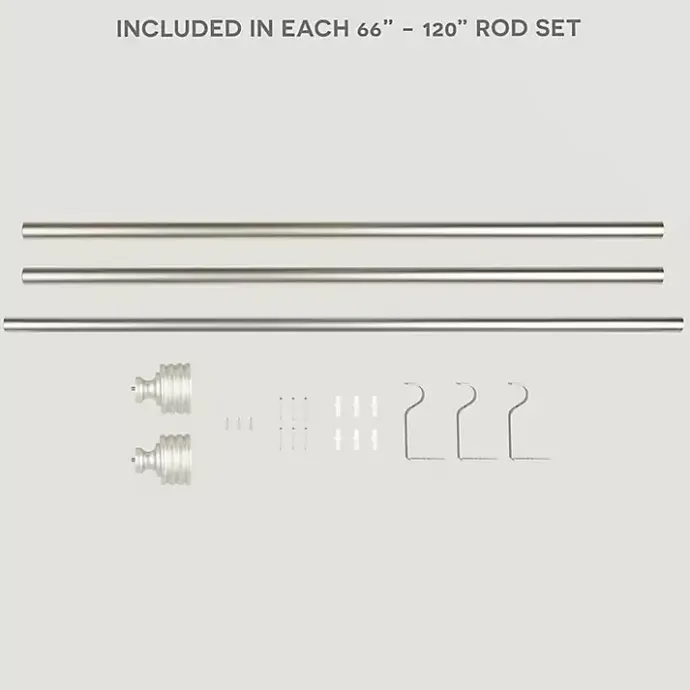 Hot Kirklands Home Matte Nickel Stacked Cylinder Curtain Rod, 120 in.