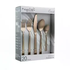 Discount Kirklands Home Matte Rose Gold Rounded 20-pc. Flatware Set