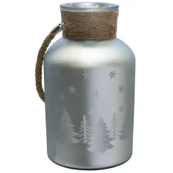 Sale Kirklands Home Matte Christmas Tree Pillar Candle Holder Silver