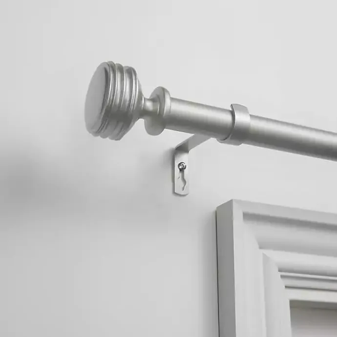 Discount Kirklands Home Matte Duke Curtain Rod, 120 in. Silver