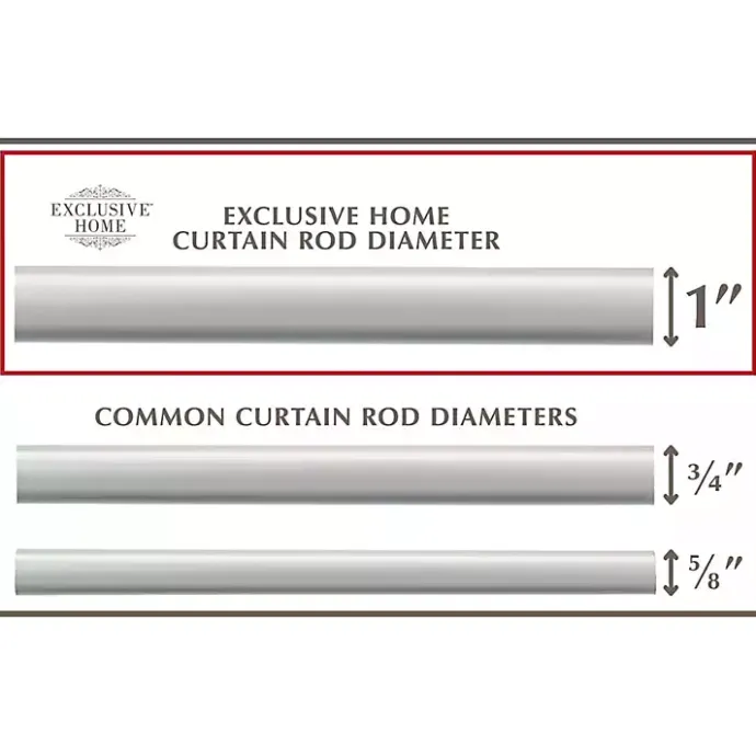 Discount Kirklands Home Matte Duke Curtain Rod, 120 in. Silver