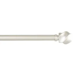 Clearance Kirklands Home Matte Silver Modern Twist Curtain Rod, 120 in.