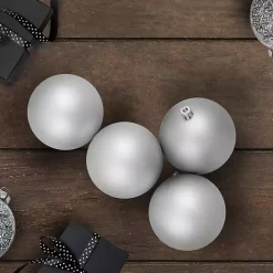 Kirklands Home Matte Shatterproof Ornaments, Set of 32 Silver