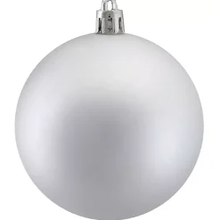 Kirklands Home Matte Shatterproof Ornaments, Set of 32 Silver