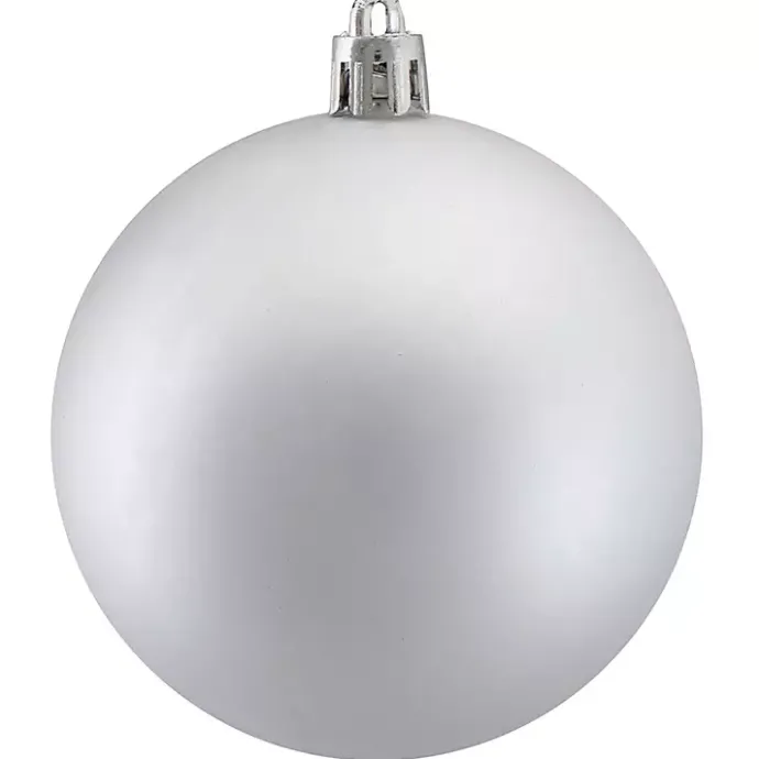Kirklands Home Matte Shatterproof Ornaments, Set of 32 Silver