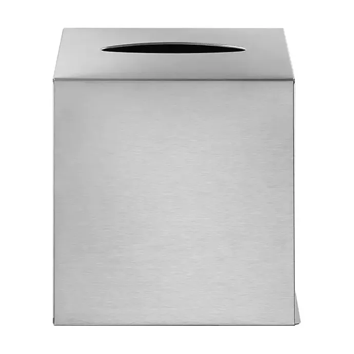 Clearance Kirklands Home Matte Stainless Steel Nexio Tissue Box Cover Silver