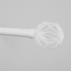 Online Kirklands Home Matte White Open Sphere Curtain Rod, 120 in.