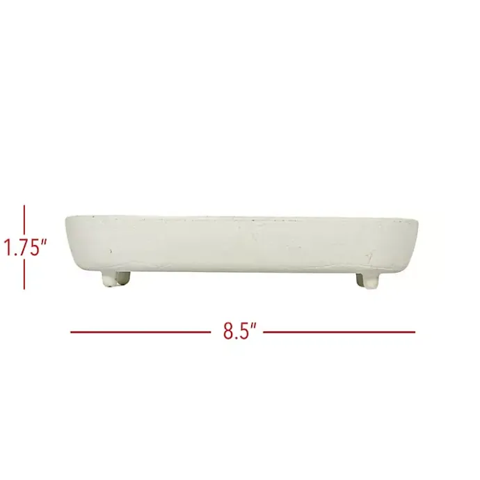 New Kirklands Home Matte Vanity Dough Bowl White