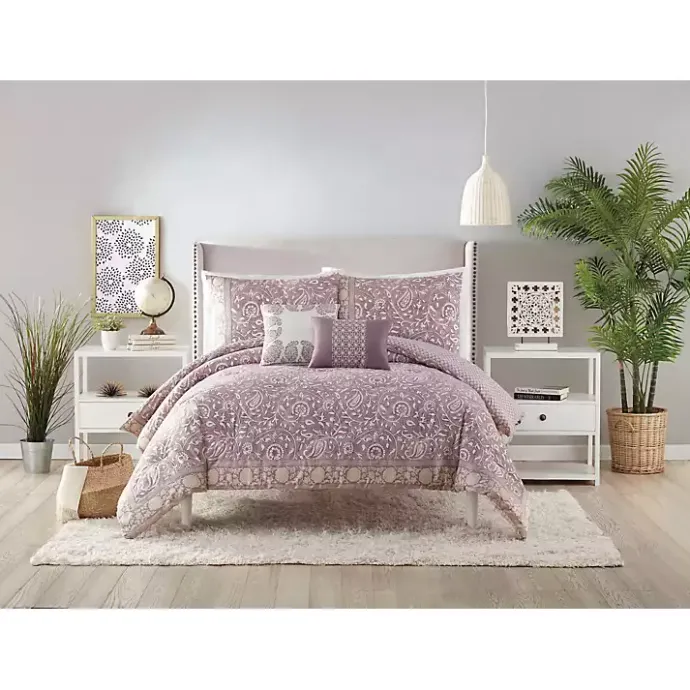 Clearance Kirklands Home Mauve Scorro 5-pc. King Comforter Set Purple