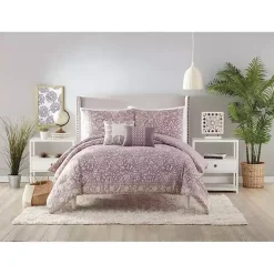 Hot Kirklands Home Mauve Scorro 5-pc. Queen Comforter Set Purple