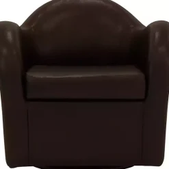 Sale Kirklands Home Max Faux Leather Swivel Club Accent Chair Brown