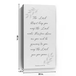 Best Kirklands Home May the Lord Give You Peace Canvas Art Print White