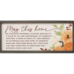 Outlet Kirklands Home May This Home Harvest Framed Wall Plaque Orange