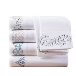 Discount Kirklands Home Medallion Hem Microfiber 4-pc. Full Sheet Set