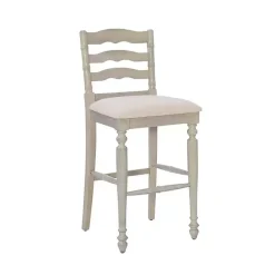 New Kirklands Home Melvin Distressed wash Bar Stool White