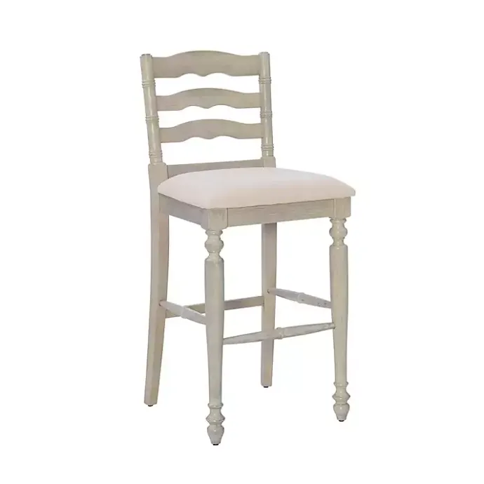 New Kirklands Home Melvin Distressed wash Bar Stool White