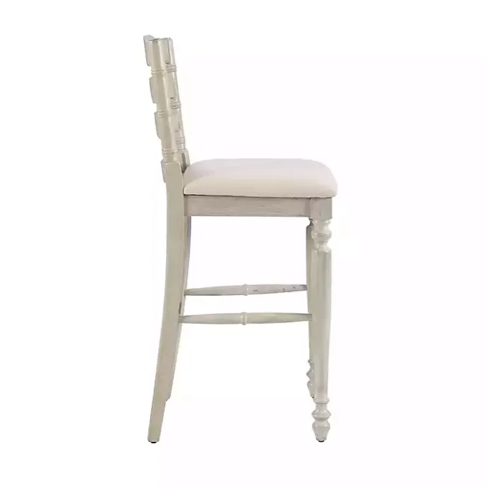 New Kirklands Home Melvin Distressed wash Bar Stool White