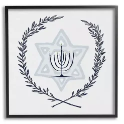 Online Kirklands Home Menorah Wreath Framed Art Print