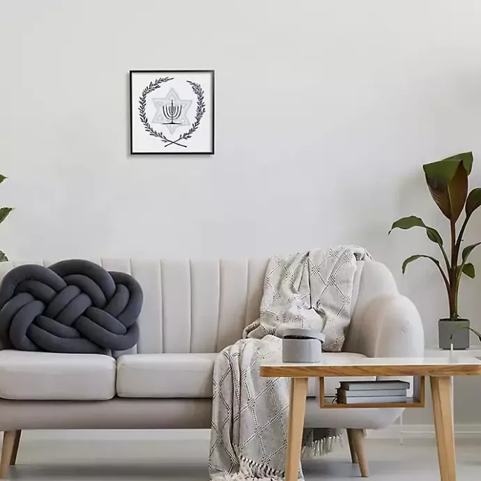 Online Kirklands Home Menorah Wreath Framed Art Print