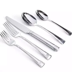 Kirklands Home Mercutio Lines Stainless Steel 20-pc. Flatware Set