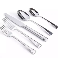 Kirklands Home Mercutio Lines Stainless Steel 20-pc. Flatware Set