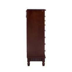 Kirklands Home Merlot Wood 7-Drawer Joslyn Jewelry Armoire Brown