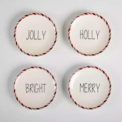Sale Kirklands Home Merry & Bright Appetizer Plates, Set of 4