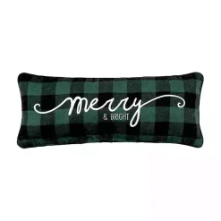 Clearance Kirklands Home Merry and Bright Buffalo Check Lumbar Pillow