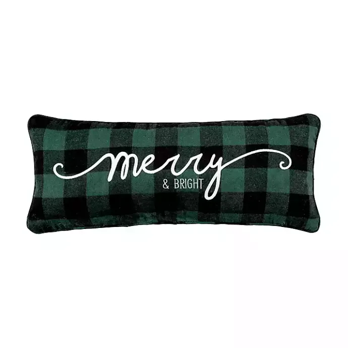 Clearance Kirklands Home Merry and Bright Buffalo Check Lumbar Pillow