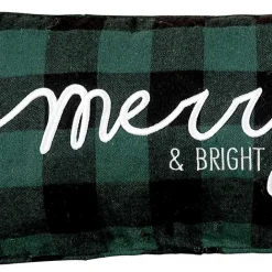 Clearance Kirklands Home Merry and Bright Buffalo Check Lumbar Pillow