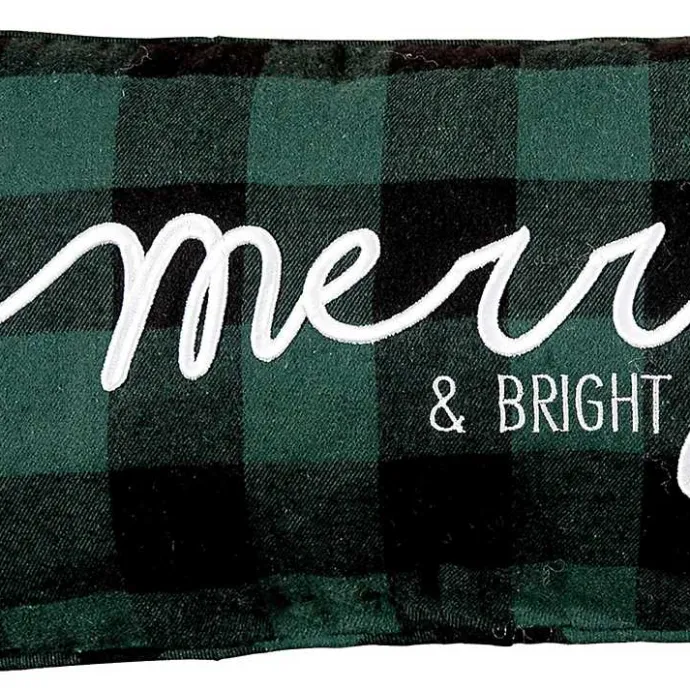 Clearance Kirklands Home Merry and Bright Buffalo Check Lumbar Pillow