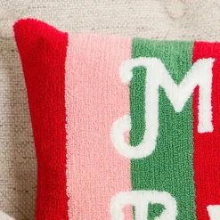 Clearance Kirklands Home Merry and Bright Striped Pillow