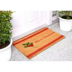 Online Kirklands Home Merry Christmas Berry Sprig Doormat